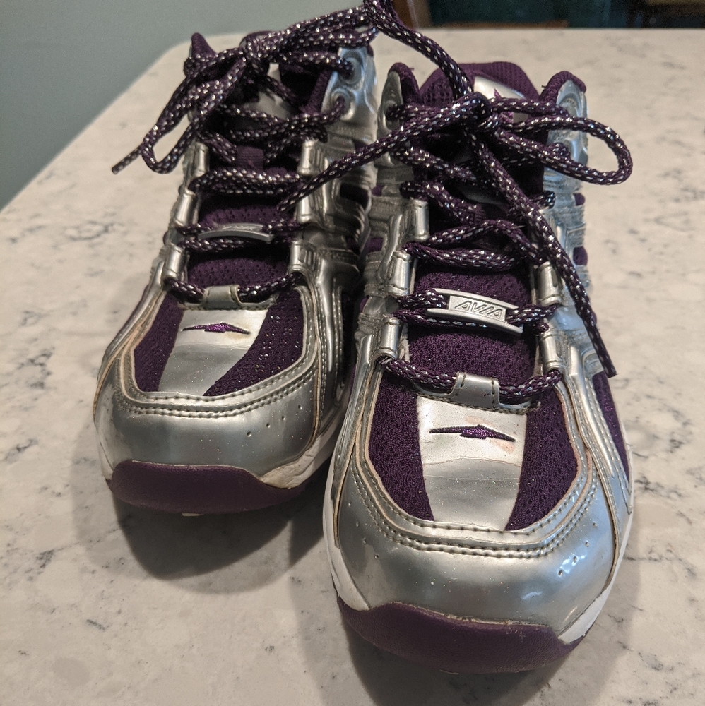 Avia Silver/Purple Ankle-High X Trainer, US 7.5